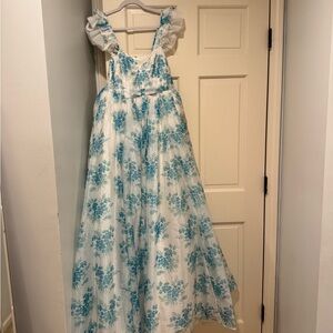 Floral Blue and White love shack fancy dress